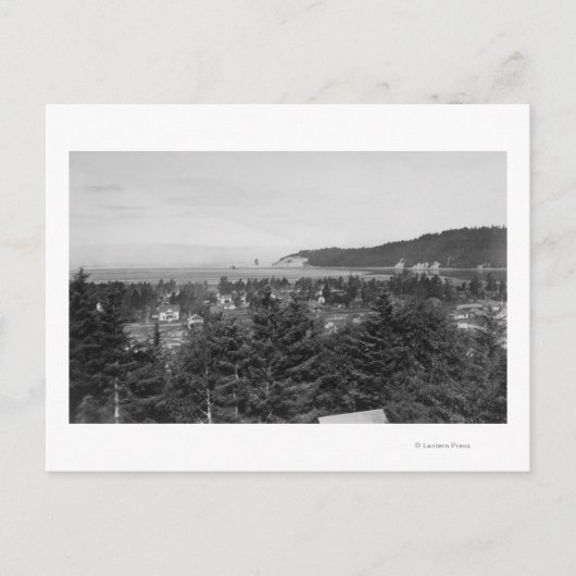 Waldport, Oregon Town View West Postkarte (Vorderseite)