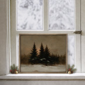 Waldposter Kiefernrand im Winter Poster