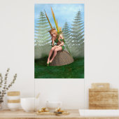 Waldprinzessin, Fairy Butterfly Poster (Küche)