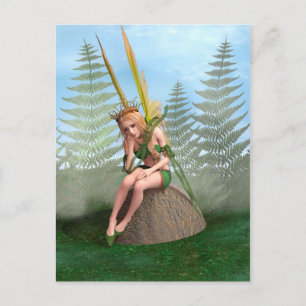 Waldprinzessin, Fairy Butterfly Postkarte