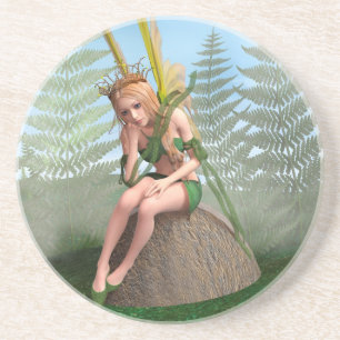 Waldprinzessin, Fairy Butterfly Sandstein Untersetzer