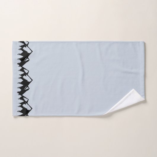 Waldrand und Berge Badhandtuch Set (Handtuch)