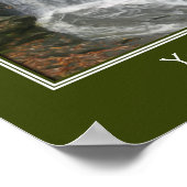 Waldrand Wasserfall Natur Personalisiert Poster (Ecke)