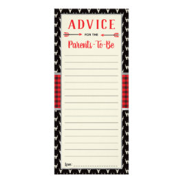 Waldratenkarte, Babydusche, Buffalo Kariert Werbekarte