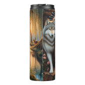 Waldreflektion: Frauen und Wölfe. Thermosbecher (Rückseite)