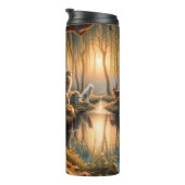 Waldreflektion: Frauen und Wölfe. Thermosbecher (Nach rechts gedreht)