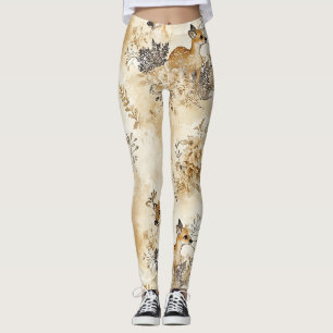 Waldreh-Tiermuster Leggings