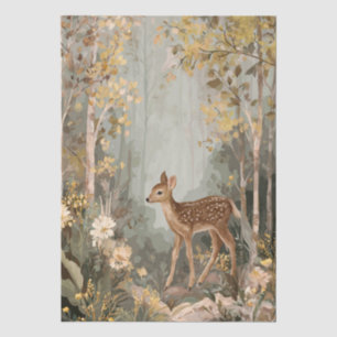 Waldreh- und Blumendekor Seidenpapier
