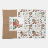 Waldreh und Freunde Wintermuster Geschirrtuch (Horizontal)