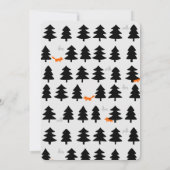 Waldreihen auf weißem Grund Einladung (Rückseite)