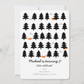 Waldreihen auf weißem Grund Einladung (Vorderseite)