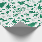 Waldreiniger aus Weiß und Grün Geschenkpapier (Ecke)