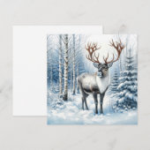 Waldren in winterlichem Wald Wildlife Blanko (Vorne/Hinten)
