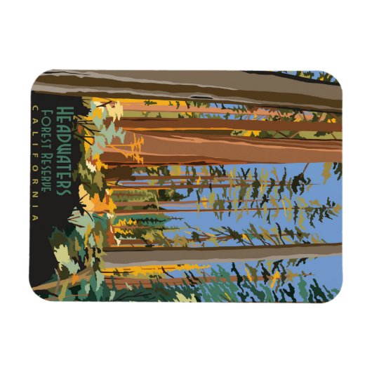 Waldreservat für Kopfgewässer Magnet (Horizontal)