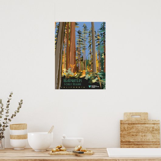 Waldreservat Poster (Küche)