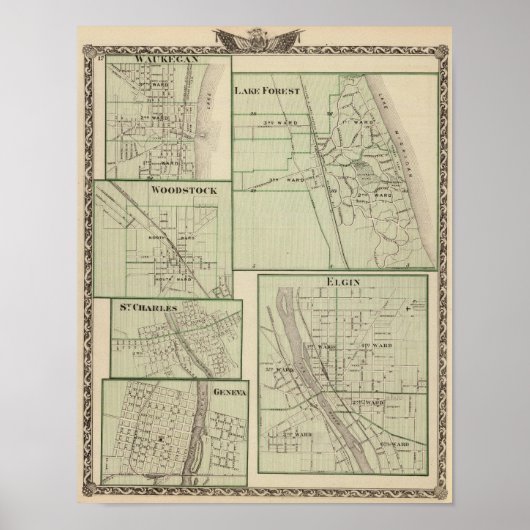 Waldrevier, Elgin, Waukegan, Wald Poster (Vorne)