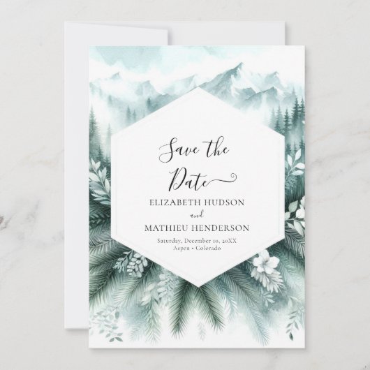 Waldromantische Hochzeit Save The Date (Vorderseite)