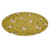 Waldronen: Vintages Blumenmuster Schneidebrett (Ecke)