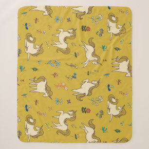 Waldronen: Vintages Blumenmuster Sherpadecke
