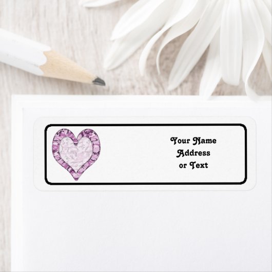 Waldrosa/Lila Camouflage Herz (Insitu)