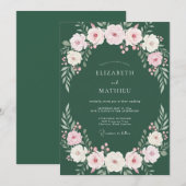 Waldroseneukalyptus-Hochzeit Einladung (Vorne/Hinten)