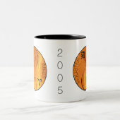 Waldroster 1945 2005 Feuerbrüche zodiac Geburtstag Zweifarbige Tasse (Mittel)