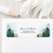 Waldrücksendeadresse Etikett Rustikale Abenteuerlu (Insitu)