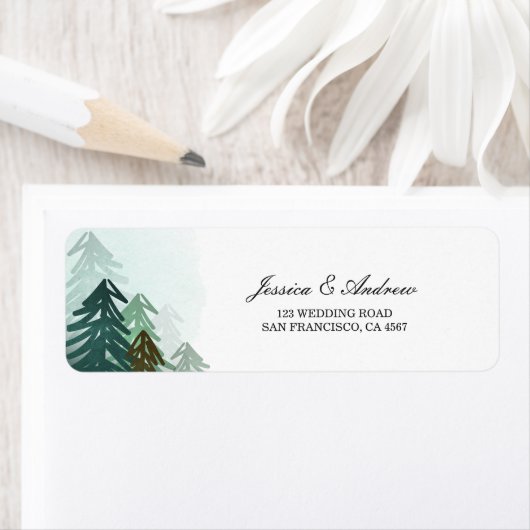 Waldrücksendeadresse Etikett Rustikale Abenteuerlu (Insitu)