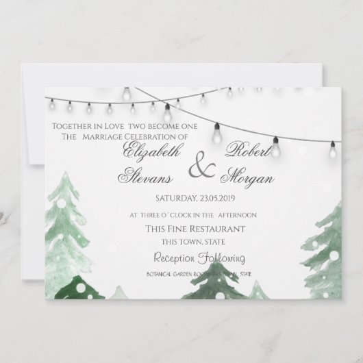 Waldsaitenhochzeit Einladung (Vorderseite)