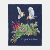 Waldschätze Es ist gut, Zuhause zu sein Fleecedecke (Vorderseite)