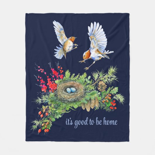 Waldschätze Es ist gut, Zuhause zu sein Fleecedecke (Vorderseite)