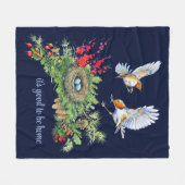 Waldschätze Es ist gut, Zuhause zu sein Fleecedecke (Vorderseite (Horizontal))