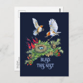 Waldschätze segnen Dieses Nest-Haus wärmt Postkarte (Vorne/Hinten)
