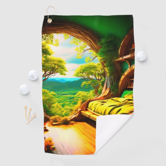Waldschlafzimmer Golfhandtuch (Insitu)