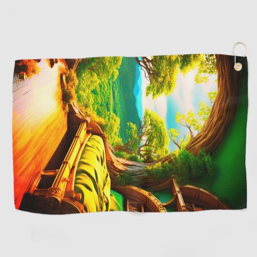 Waldschlafzimmer Golfhandtuch (Horizontal)