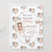 Waldschmetterlinge & Herzblüte Erstgeburt Einladung (Vorderseite)