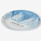 Waldschnee-Bäume des Brautparty-Party-| schneiende Pappteller (Schrägansicht)