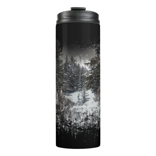 Waldschneebaume | Schneewald Thermal Tumbler Thermosbecher (Vorderseite)