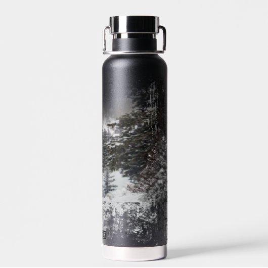 Waldschneebaume | Schneewald Trinkflasche (Rückseite)