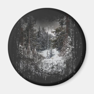 Waldschneebaume Snowy Forest Magnet