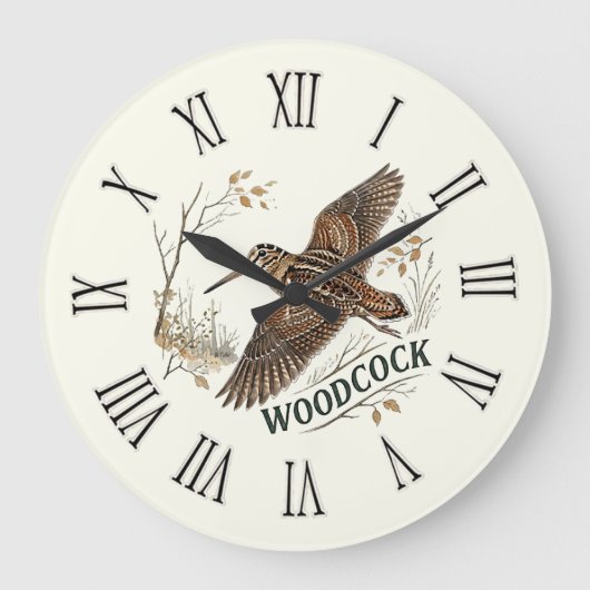 Waldschnepfe große wanduhr (Vorderseite)