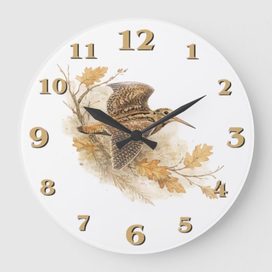 Waldschnepfe  große wanduhr (Vorderseite)