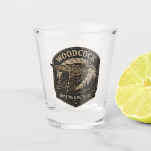 Waldschnepfe schnapsglas (Vorderseite)