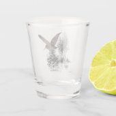 Waldschnepfe Schnapsglas (Rückseite)