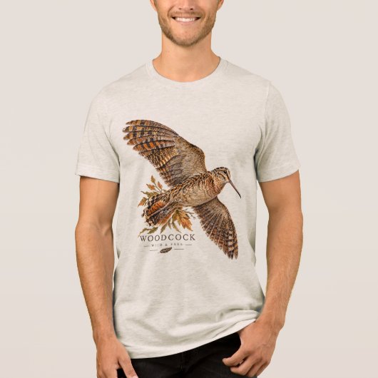 Waldschnepfe Tri-Blend shirt (Vorderseite)