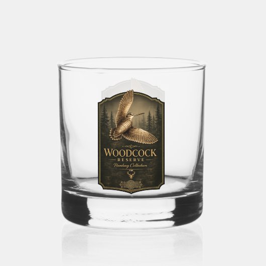 Waldschnepfe whiskyglas (Vorderseite)