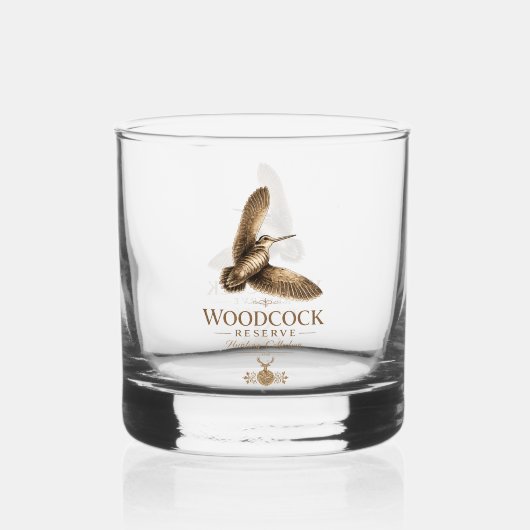 Waldschnepfe whiskyglas (Vorderseite)