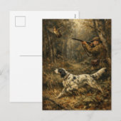 Waldschnepfenjagd Feiertagspostkarte (Vorne/Hinten)