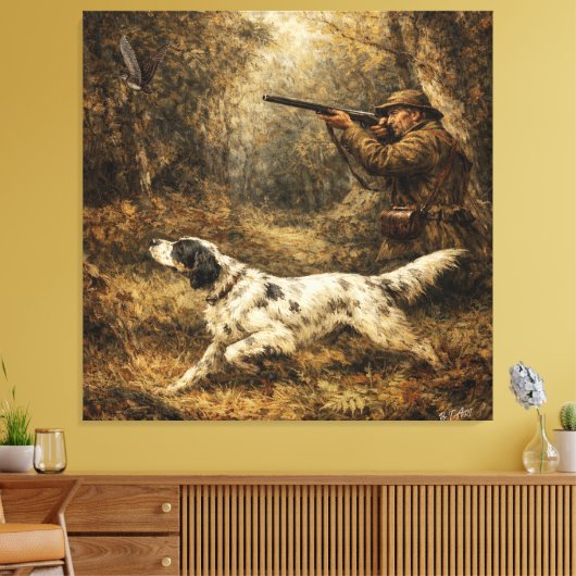 Waldschnepfenjagd Leinwanddruck (Insitu (Wohnzimmer))