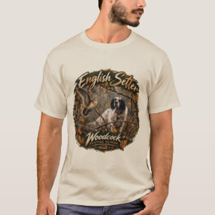 Waldschnepfenjagd mit English Setter, Kunst T-Shirt